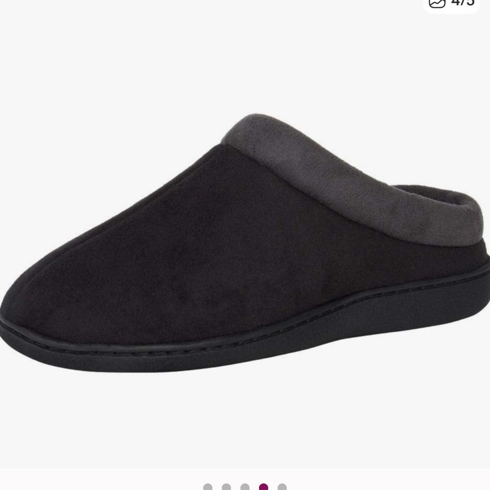 Slippers Men Memory Foam Hanes XL 11-12 Indoor Outdoor Microsuede NWT - Picture 3 of 6